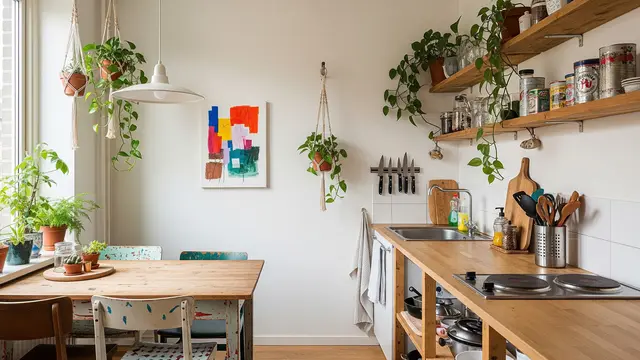 Ilustrasi Desain Dapur Minimalis Gen Z dengan Budget Terbatas/Gemini AI