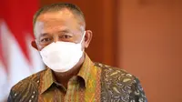 Ganip Warsito dalam acara Serah Terima Jabatan Kepala BNPB di Graha BNPB, Jakarta pada Selasa, 25 Mei 2021. (Badan Nasional Penanggulangan Bencana/BNPB)