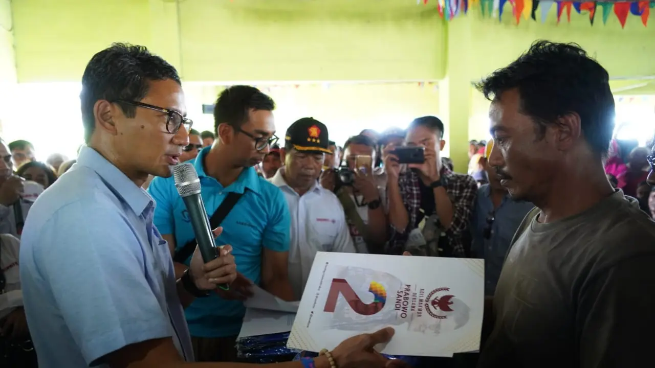 Sandiaga Uno di Cilamaya