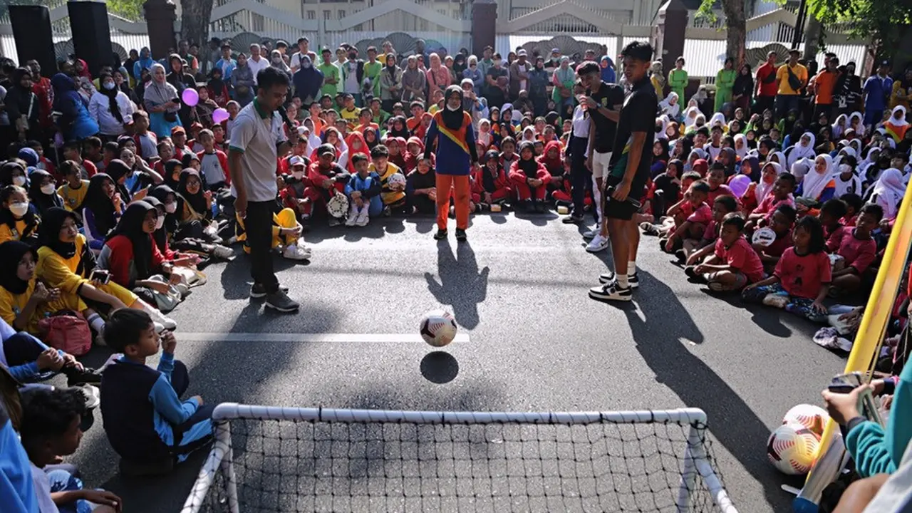 Disbudporapar gencar menggelar Roadshow Piala Dunia U-17 di kalangan pelajar SD dan SMP. (Istimewa).
