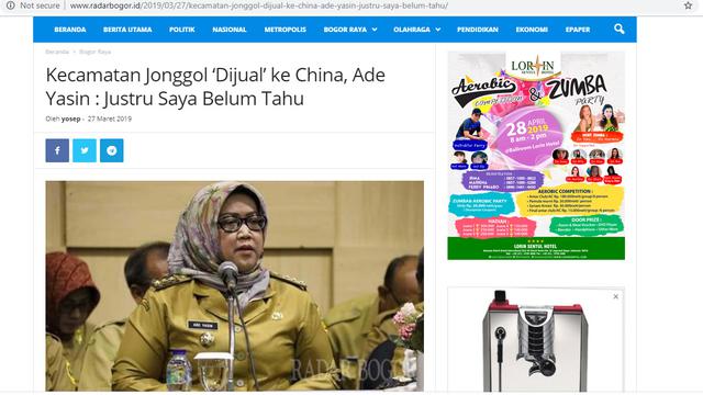 Cek Fakta - tangkapan layar situs Radar Bogor