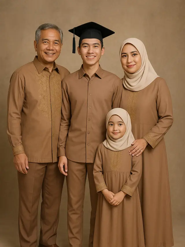 Rekomendasi Baju Wisuda Keluarga Warna Pastel Terbaru (Foto: ChatGPT)