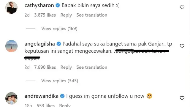 Luapan Kekecewaan Artis kepada Ganjar Pranowo