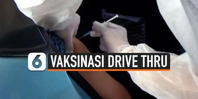 VIDEO: Ribuan Sopir Taksi Ikuti Vaksinasi Covid-19 Drive Thru
