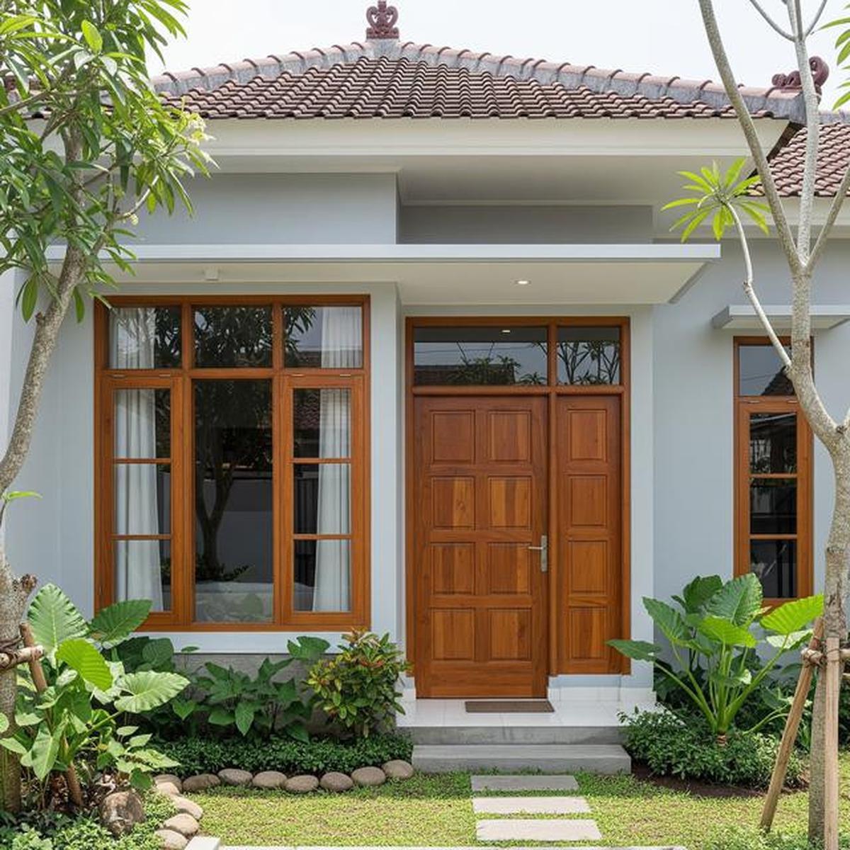 7 Gambar Rumah Minimalis dengan Pintu dan Jendela Beraksen Kayu, Padukan Estetika dan Fungsi