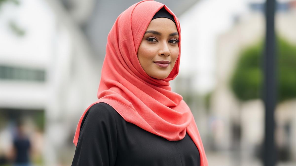 Pilihan Warna Hijab untuk Gamis Hitam agar Wajah Sawo Matang Tampak Cerah