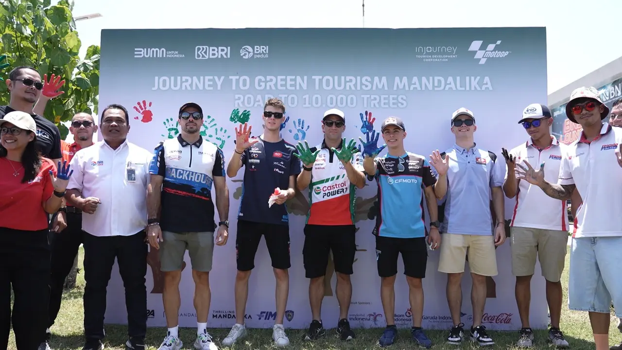 BRI Gandeng Pembalap MotoGP Tanam 10.000 Bibit Pohon di Mandalika