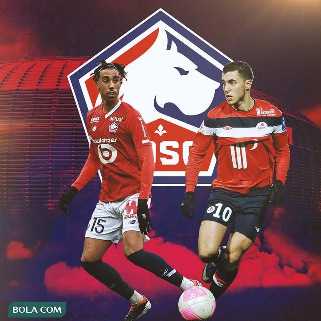 Lille - Ilustrasi Leny Yoro dan Eden Hazard