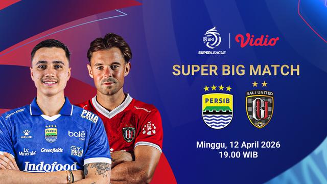 Persib Bandung vs Bali United menjadi laga yang disiarkan eksklusif hanya di Vidio.
