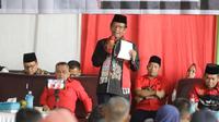 Cawapres nomor urut 3 Mahfud MD dalam pertemuan bersama tokoh masyarakat, tokoh agama, guru-guru pengajian, hingga petani dan nelayan di Pondok Santai Pangkalan Bandan, Kabupaten Langkat, Sumatera Utara (Sumut), Senin (15/1/2024) (Istimewa)