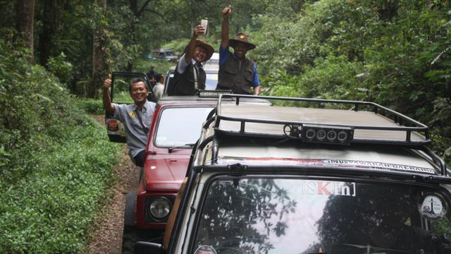 Jalur offroad menantang sekaligus panorama menakjubkan Baturraden menjanjikan sensasi berbeda. (Foto: Liputan6.com/Nugroho Pandu untuk Muhamad Ridlo).