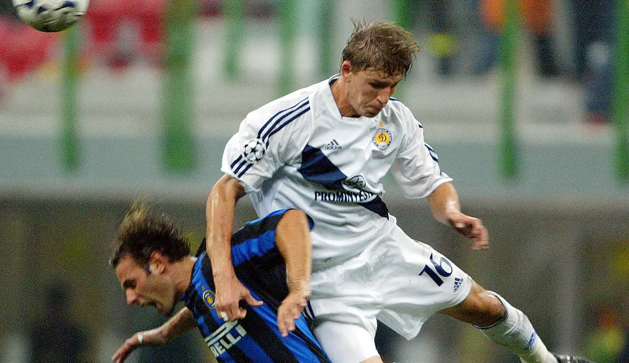 2. Maksim Shatskikh. Striker asal Uzbekistan ini telah mencetak 23 gol dalam penampilannya bersama Dynamo Kyiv pada musim 1999/2000 hingga musim 2008/2009 dan Arsenal Kyiv pada musim 2009/2010 hingga 2012/2013. Pada 29 Mei 2014 ia pensiun sebagai pemain. (AFP/Patrick Hertzog)