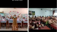 Bawakan tari tradisional di kelas, beberapa aksi guru ini tuai pujian dari warganet. Sumber Tiktok @moudys @FauzanOjan