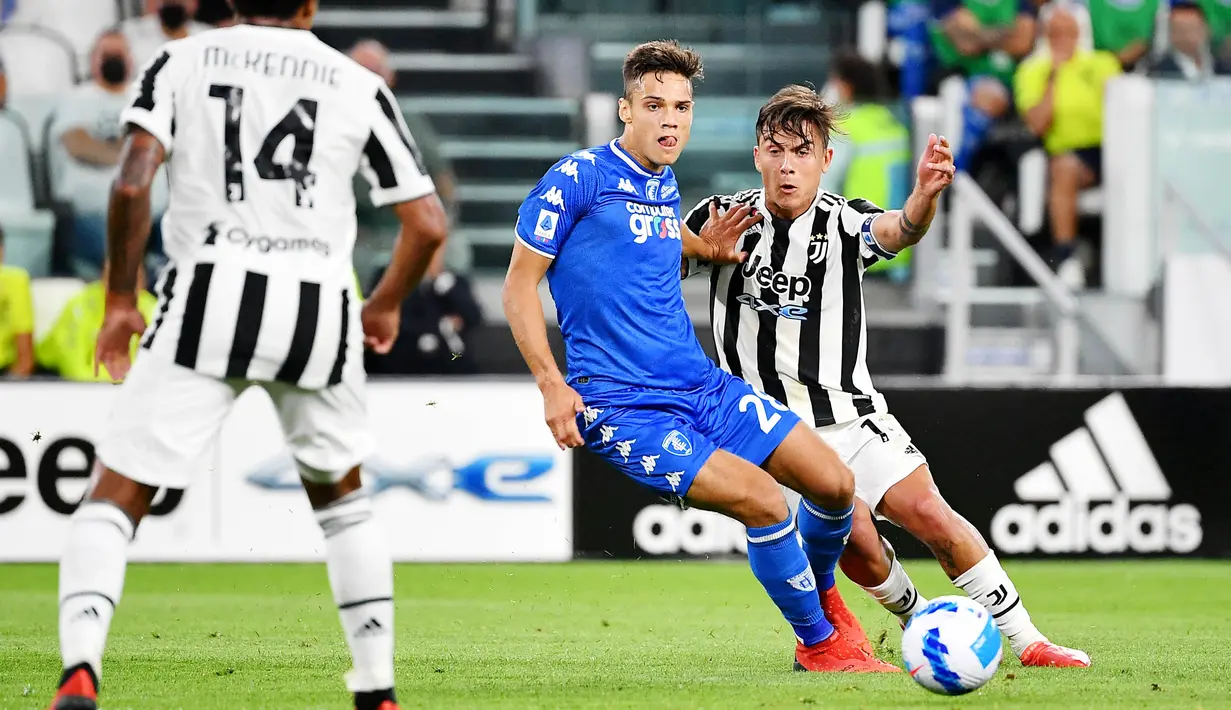 Torino harus mengeluarkan dana sebesar 8,5 juta euro alias Rp129 miliar demi mengamankan tanda tangan Samuele Ricci dari Empoli. Pemain Timnas Italia U-21 ini merupakan gelandang serba bisa yang bisa diandalkan Il Toro musim depan. (AFP/Isabella Bonotto)