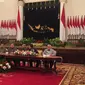 Presiden Jokowi mengumumkan pemindahan Ibu Kota negara baru ke Penajam Paser Utara dan Kutai Kertanegara. (Liputan6.com/Lizsa Egeham)