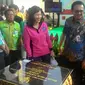 Ahok dan Veronica Tan dalam acara  peresmian Ruang Publik Terpadu Ramah Anak Bahari (Liputan6.com/ Ahmad Romadoni)