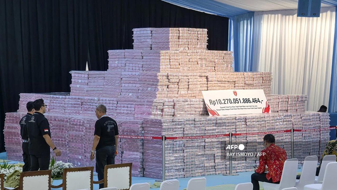 FOTO: Kejagung Pamerkan Rp 10, 2 Triliun Hasil Sitaan Kejahatan Lingkungan