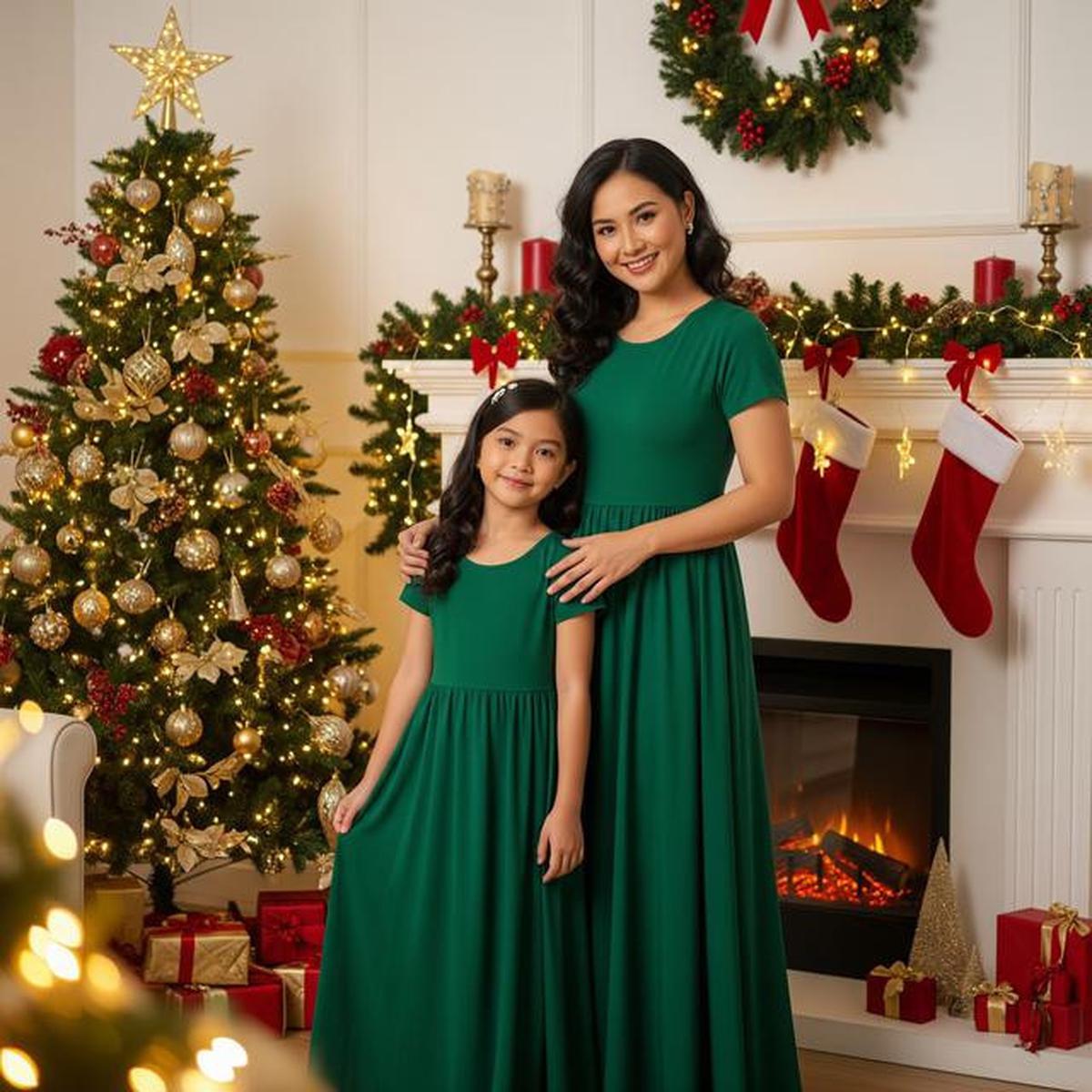 7 Rekomendasi Dress Natal Hijau 2025 dengan Potongan Elegan untuk Semua Usia
