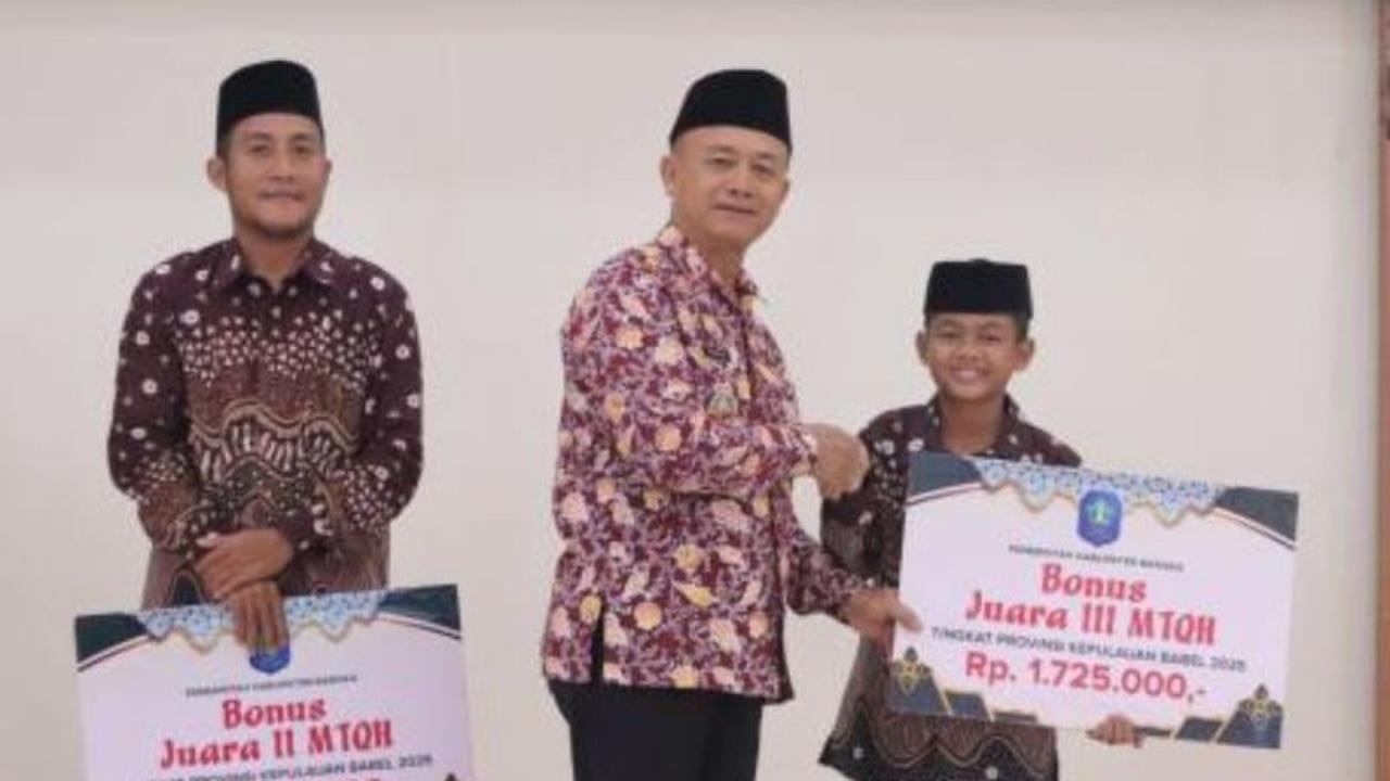 Pemkab Bangka Beri Bonus Pembinaan, Kafilah MTQH Bangka Pertahankan Gelar Juara Umum Tiga Kali Berturut