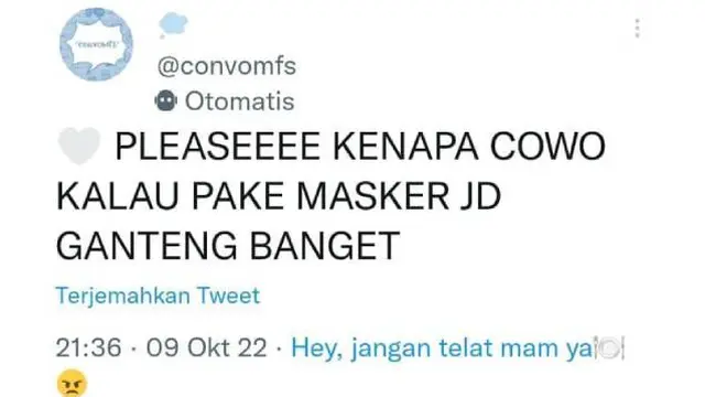 Tweet akun @convomfs