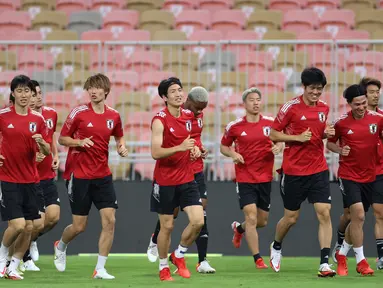 Jeddah (6/10/2021). Jepang akan bertanding melawan Arab Saudi di Kualifikasi Dunia Qatar 2022 di Stadion King Abdullah Sports City. (AFP Photo)
