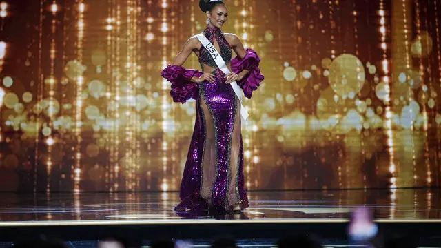 R’Bonney Gabriel, pemenang Miss Universe 2023. (AP Photo/Gerald Herbert)