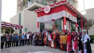 HUT ke-81 RI di KBRI Abu Dhabi Diwarnai Pakaian Adat dan Wastra Nusantara