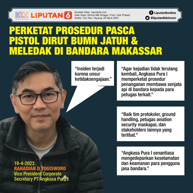 Infografis Perketat Prosedur Pasca Pistol Dirut BUMN Jatuh & Meledak di Bandara Makassar