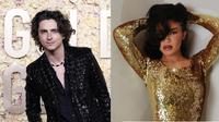 Timothee Chalamet -  Kylie Jenner. (Jordan Strauss/Invision/AP dan Instagram/ kyliejenner)