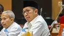 Menteri Agama Lukman Hakim Saifuddin saat mengikuti Rapat Dengar Pendapat (RDP) dengan Komisi VIII DPR RI di Kompleks Parlemen, Senayan, Jakarta, Selasa (23/4). RDP tersebut membahas penambahan jumlah kuota haji tahun 1440 H/ 2019 M. (Liputan6.com/Johan Tallo)