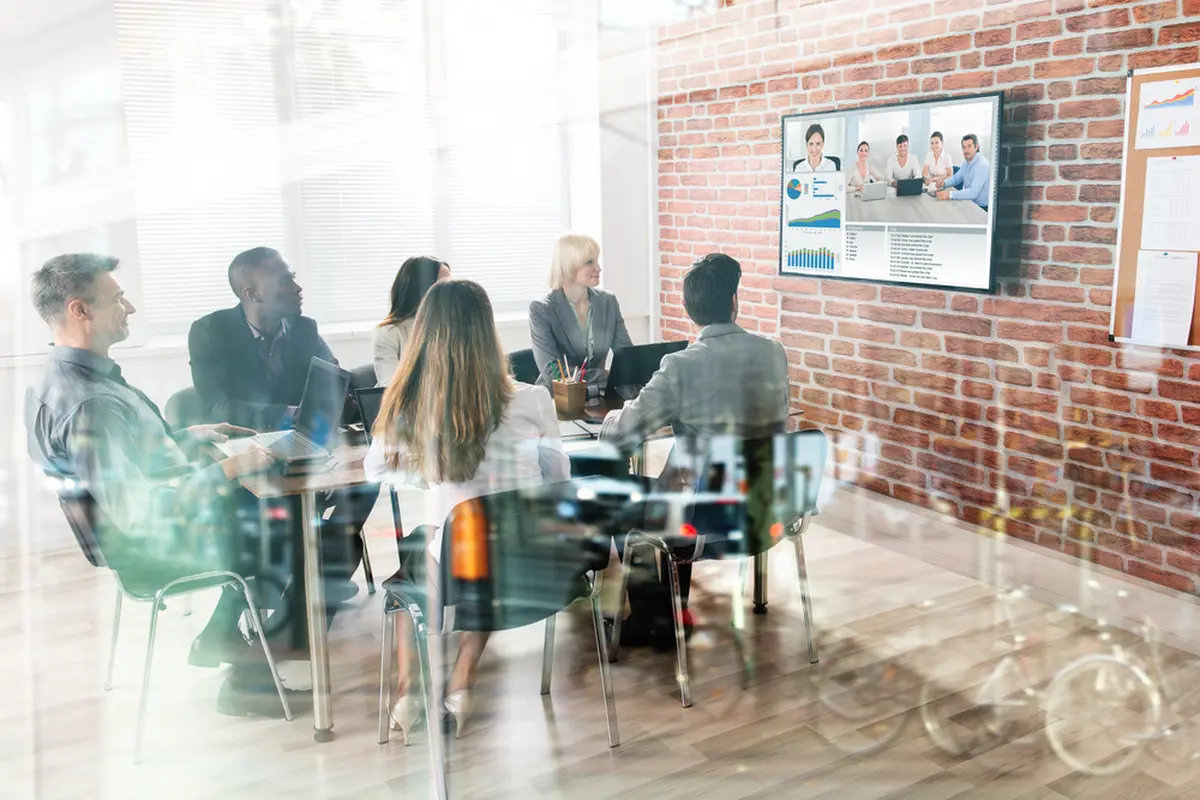 Ilustrasi meeting video conference