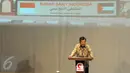 Wapres Jusuf Kalla memberikan sambutan saat acara penyerahan secara simbolis RS Indonesia di Gaza, Jakarta, Sabtu (9/1/2016). RS Indonesia adalah bantuan Indonesia yang donasi seluruhnya murni berasal dari rakyat Indonesia. (Liputan6.com/Helmi Afandi)