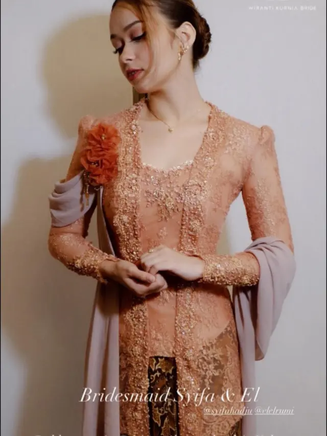 Detail Kebaya Bridesmaid di Pernikahan Syifa Hadju. Sumber; instagram/wirantikurniabride