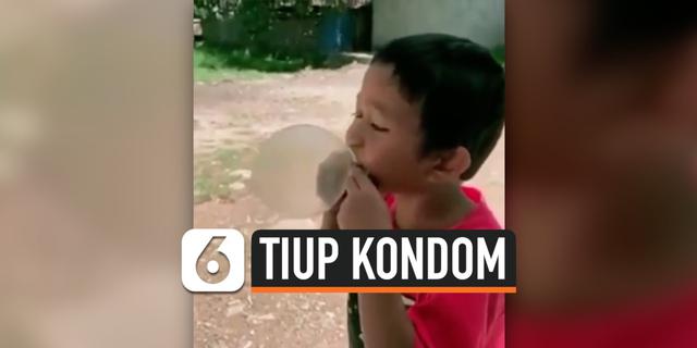 VIDEO: Bocah Ditipu Pria Dewasa, Disuruh Tiup Balon Padahal Kondom
