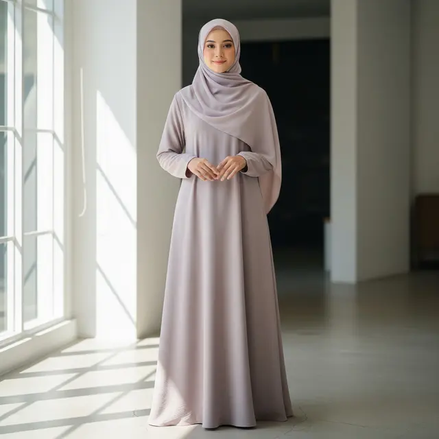 9 Model Gamis Simple Polos Elegan Anti Bau, Tampil Anggun Bebas Khawatir