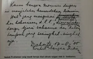 Jejak Naskah Proklamasi Tulisan Bung Karno Nyaris Masuk Tong Sampah