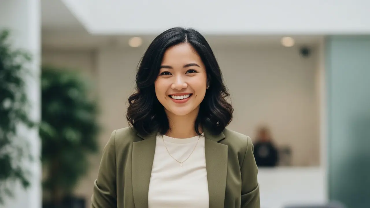 Ide Outfit Wanita Pertama Kali Masuk Kerja Setelah Libur Lebaran (Image by Gemini AI)
