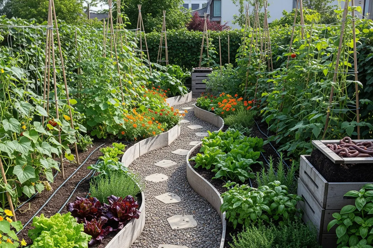 Desain Edible Garden di Lahan Sempit dengan Teknik Tumpang Sari Modern/Gemini AI