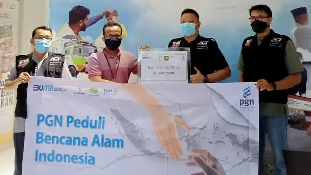 PGN Salurkan Bantuan Bencana di Sulawesi Barat dan Kalimantan Barat