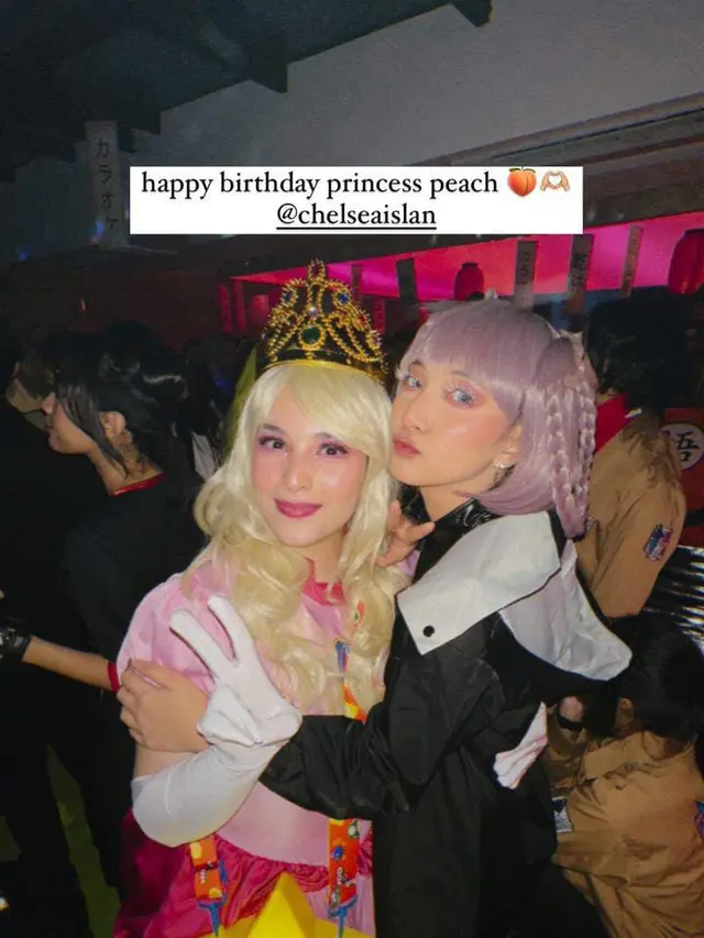 Potret Chelsea Islan Rayakan Ultah ke-28 Bertema Princess Peach