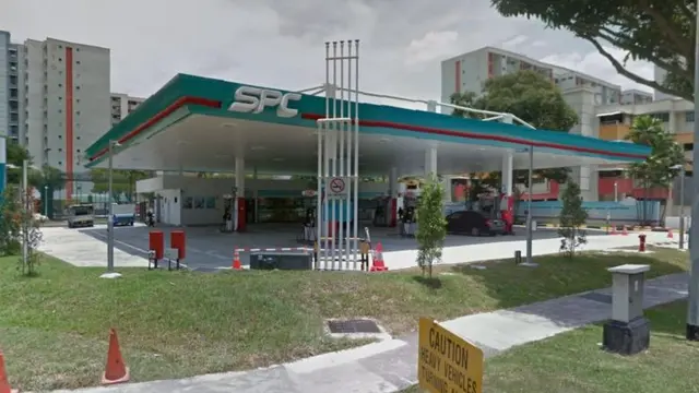 Lokasi pom bensin di Singapura yang diancam akan dibakar seorang pria. (Screen Grab Google Maps)