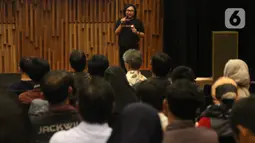 Wakil Pemimpin Redaksi. Elin Yunita Kristanti mengikuti kegiatan fun gathering pegiat cek fakta Jakarta, di SCTV Tower, Kamis (27/2). Kegiatan tersebut untuk silaturahmI sesama pegiat cek fakta Liputan6.com yang telah berkontribusi menangkis berita-berita hoax. (Liputan6.com/Angga Yuniar)