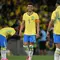Gelandang Brasil #05, Casemiro, merayakan setelah mencetak gol kedua timnya selama pertandingan persahabatan internasional antara Brasil dan Panama di stadion Maracana di Rio de Janeiro, Brasil, pada 31 Mei 2026. (Mauro PIMENTEL/AFP)