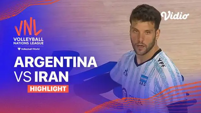Berita Video, Highlights VNL 2023 Putra antara Argentina Vs Iran pada Minggu (9/7/2023)