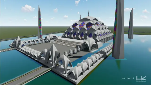 PT Hutama Karya kembali dipercaya untuk melanjutkan proyek pembangunan Masjid Raya Al-Jabbar, Kota Bandung. (Dok HK)