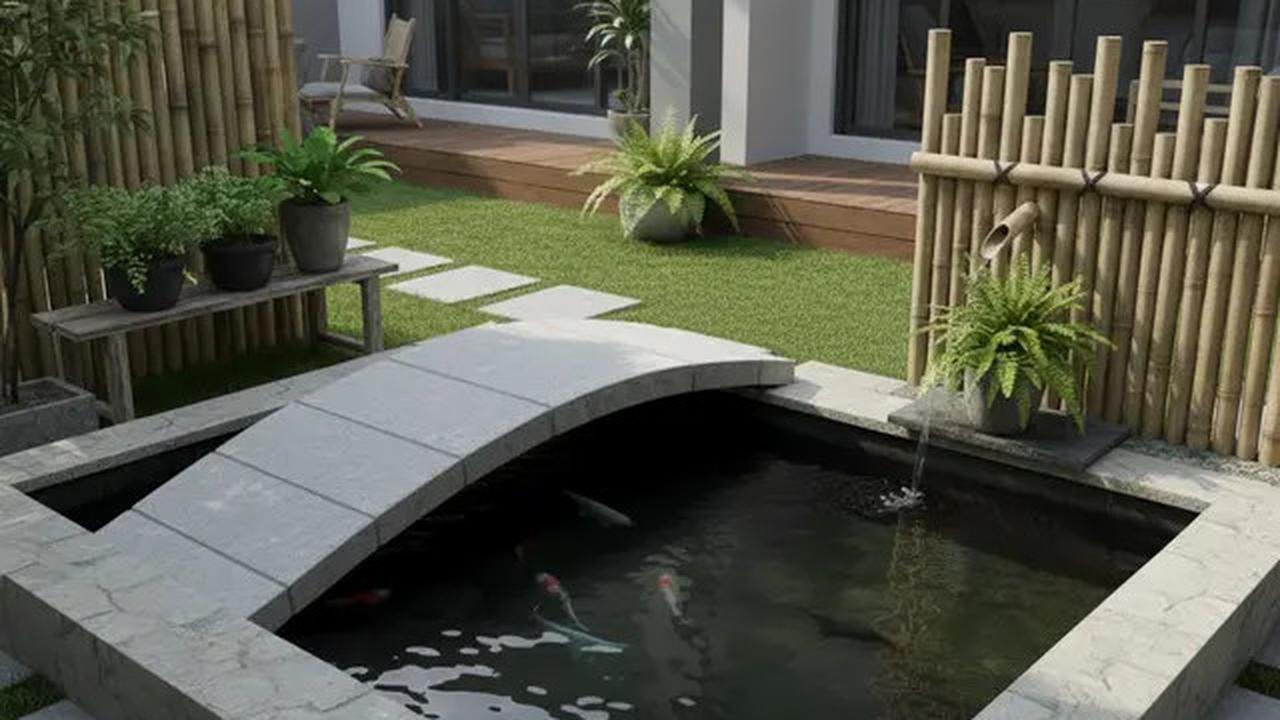 8 Model Kolam Ikan Batu Alam dan Bambu yang Murah tapi Elegan di Belakang Rumah