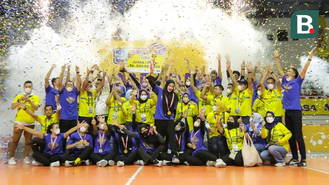 Foto: Tundukkan Gresik Petrokimia Pupuk Indonesia, Tim Putri Bandung Bjb Tandamata Juara PLN Mobile Proliga 2022
