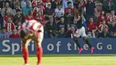 Ekspresi Anthony Martial setelah mencetak gol kedua ke gawang Southampton dalam lanjutan Liga Premier Inggris di Stadion St. Mary, Southampton, Minggu (20/9/2015). (Reuters/Stefan Wermuth)