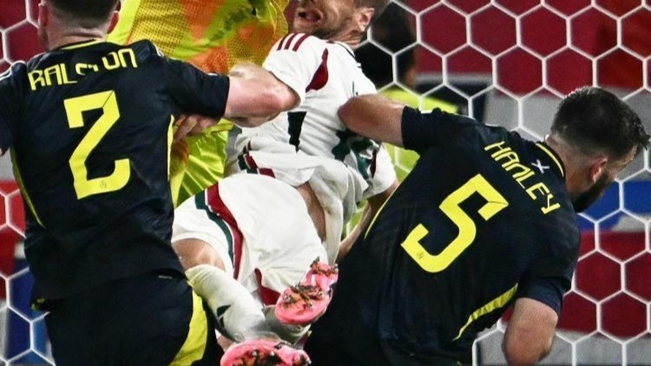 Kejadian tersebut terjadi pada babak kedua pertandingan ketika Varga berusaha mengejar bola di dalam kotak penalti lawan. Foto: AFP<br>