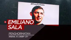 Berita video seremoni penghormatan untuk Emiliano Sala sebelum laga pekan ke-24 Premier League 2018-2019, Arsenal vs Cardiff City, di Emirates Stadium, Selasa (29/1/2019).